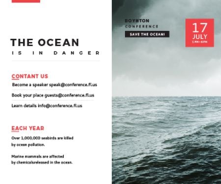 Platilla de diseño Boynton conference the ocean is in danger Large Rectangle