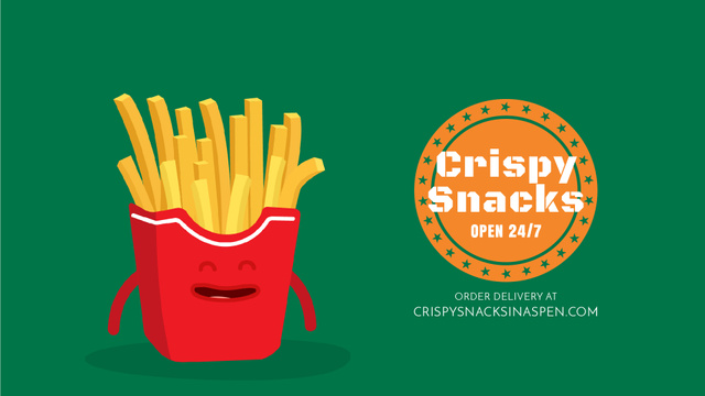Fast Food Menu Cheerful French Fries Full HD video Design Template