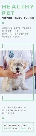 Modèle de visuel Healthy pet veterinary clinic - Skyscraper