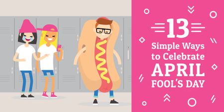 13 simple ways to celebrate April Fools Day Image Design Template