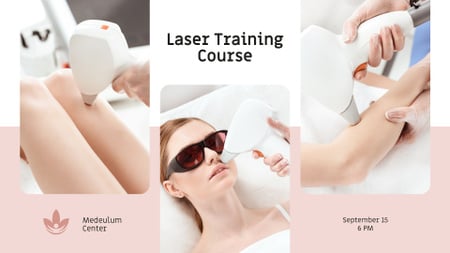 Propagace salonu se ženou při laserové epilaci FB event cover Šablona návrhu