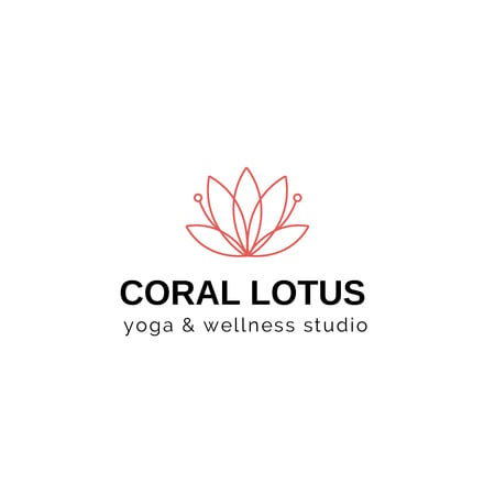 Spa Center Ad with Lotus Flower Logo tervezősablon