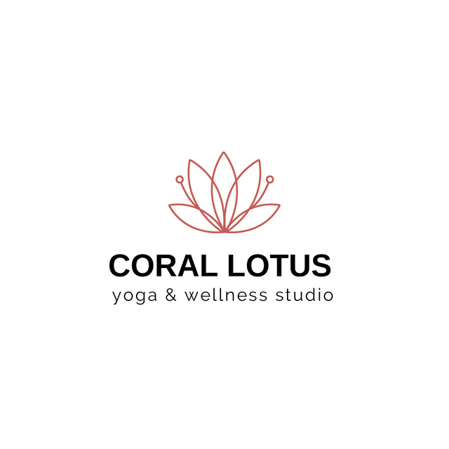 Spa Center Ad with Pink Lotus Flower Logoデザインテンプレート