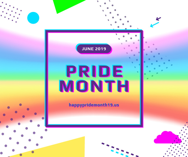 Template di design LGBT pride poster Facebook
