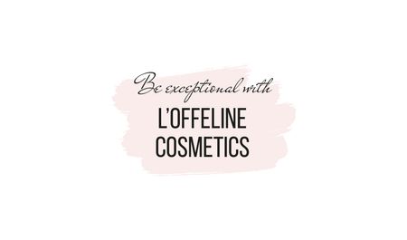 Cosmetics ad in pink Business card tervezősablon