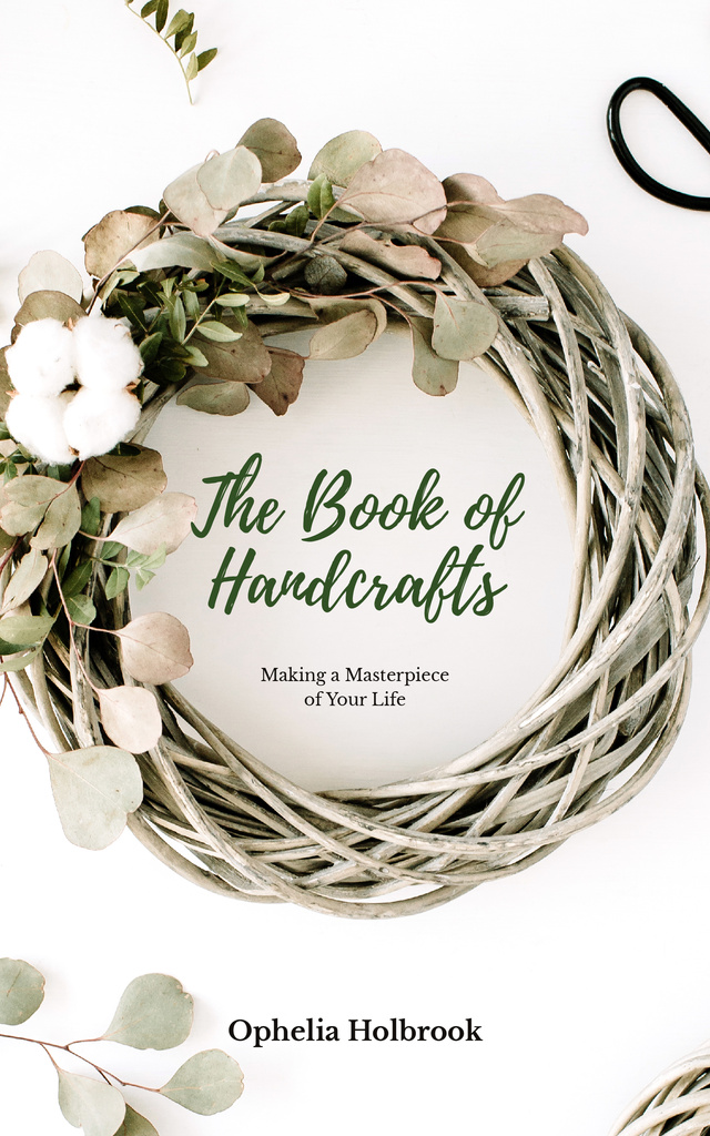Platilla de diseño Handcrafted Decorative Manual with Wreath Book Cover