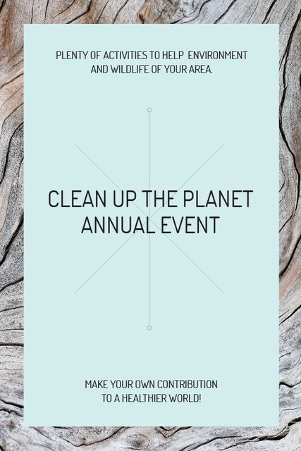 Platilla de diseño Ecological event announcement on wooden background Tumblr