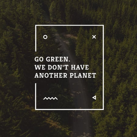 Citation about Green Planet Instagram tervezősablon