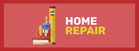Tools for home renovation service Facebook cover Πρότυπο σχεδίασης