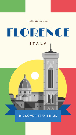 Florence travelling spots Instagram Story Šablona návrhu