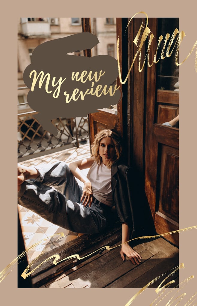 Woman in Stylish outfit in city IGTV Cover Design Template