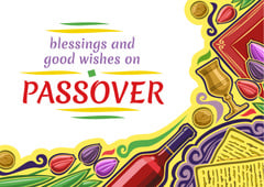 Happy Passover Holiday Greeting