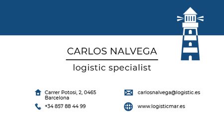 Platilla de diseño Logistic Specialist Services Offer Business card