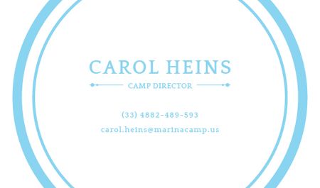 Platilla de diseño Camp Director Services Offer Business card
