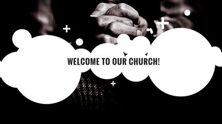Template di design Church Invitation Hands Clasped in Prayer Youtube