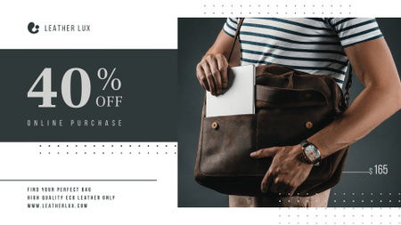Bag Store Promotion Man Carrying Briefcase Full HD video Design Template