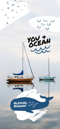 Template di design Ships in sea at Norway coast Snapchat Geofilter