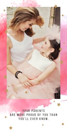 Happy mother with her daughter Graphicデザインテンプレート