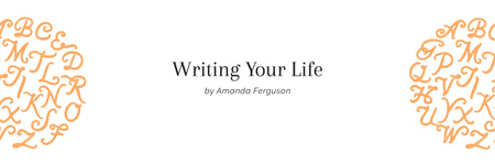 Platilla de diseño Writing your life citation Twitter