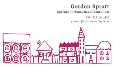 Szablon projektu Apartment Management Consultant Services Offer Business card