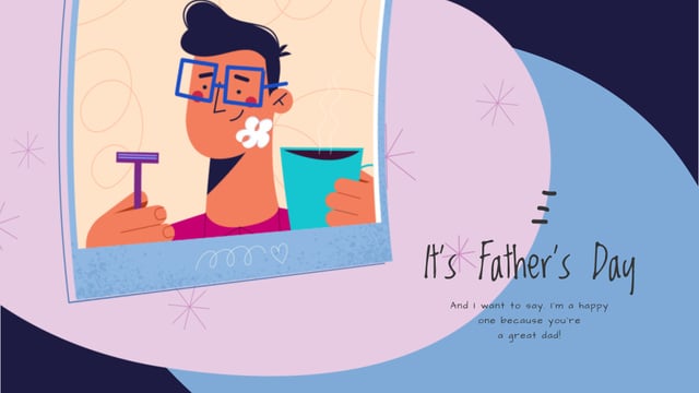 Platilla de diseño Dad with Kid shaving on Father's Day  Full HD video