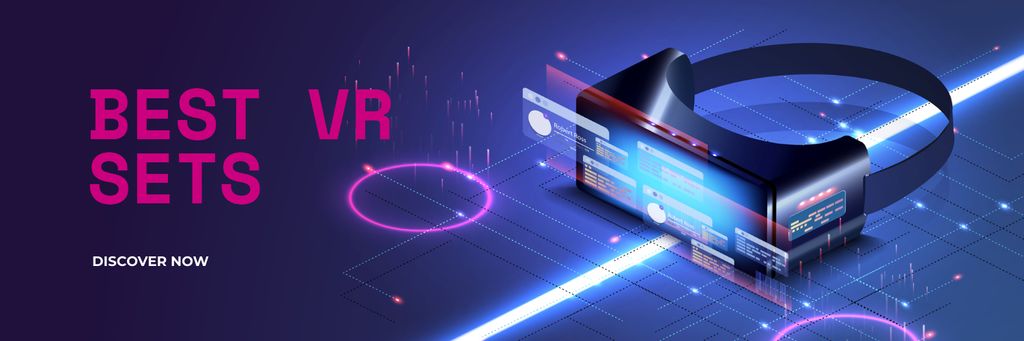 Designvorlage VR technology review für Twitter