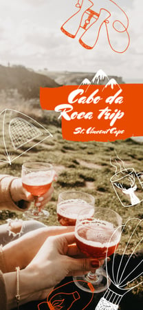 People toasting Wine in Mountains Snapchat Geofilter Modelo de Design