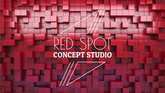Bouncing red cubes Full HD video Design Template
