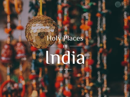 Plantilla de diseño de Guía de viaje de Asia Decoraciones tradicionales de India Presentation 
