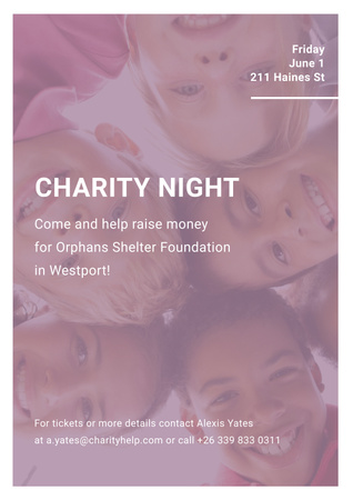 Plantilla de diseño de Corporate Charity Night Poster 