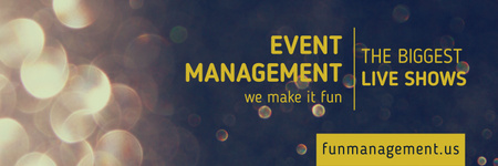 Event management live shows advertisement Twitter Design Template