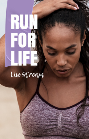 Živý běh ženy IGTV Cover Šablona návrhu