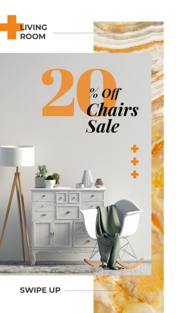 Plantilla de diseño de Chair Sale with Cozy modern interior Instagram Story 