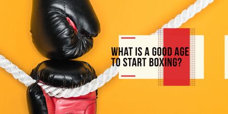 Boxing Guide Gloves in Red Image Design Template