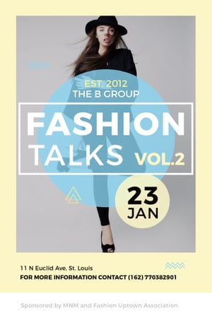 Fashion talks Announcement Pinterestデザインテンプレート