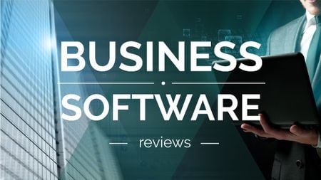 Platilla de diseño Business Software reviews guide Title