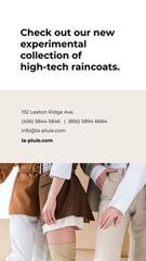 Fashionable Raincoats store ad