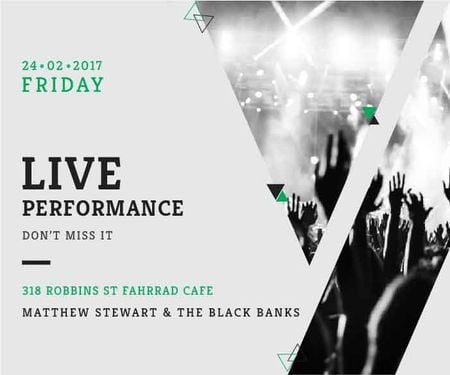 Matthew Stewart & The Black Banks live performance Large Rectangle tervezősablon