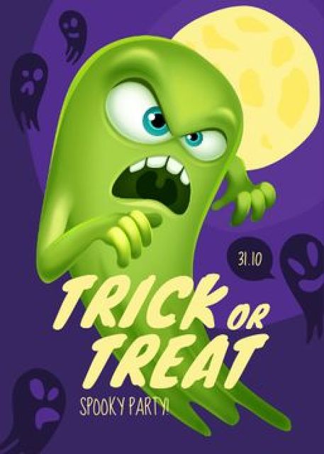 Szablon projektu Halloween Spooky Party Scary Ghost Flayer