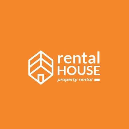 Property Rental with House Icon Animated Logo Šablona návrhu
