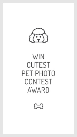 Pets photo contest with Dog icon Instagram Story Tasarım Şablonu