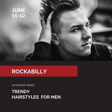 Man with Stylish Haircut Instagram Design Template