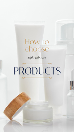 Modèle de visuel Cosmetics Ad Skincare Products Mock up - Instagram Story