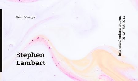 Designvorlage Event Manager Contacts with Light Watercolor Pattern für Business card