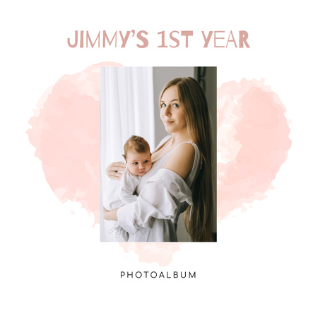 Candid Family with Baby Photo Book Modelo de Design