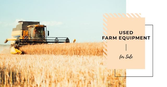Harvester working in field Facebook AD Design Template
