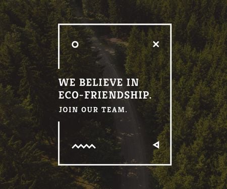 Template di design Eco-friendship concept Large Rectangle