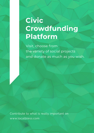 Plantilla de diseño de Crowdfunding Platform promotion Poster 