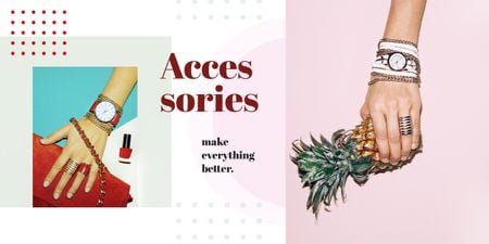 Szablon projektu Female hand in shiny accessories holding pineapple Image