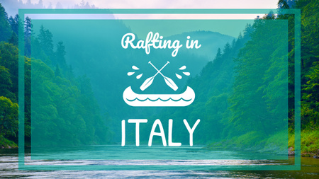 Rafting Tour Offer Scenic Mountains View Youtube Thumbnail Design Template